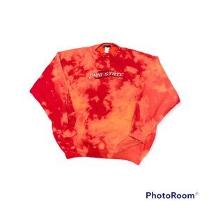 Vintage Acid Wash Ohio State Buckeyes Pullover Crewneck, Adult Mens XL, Reworked